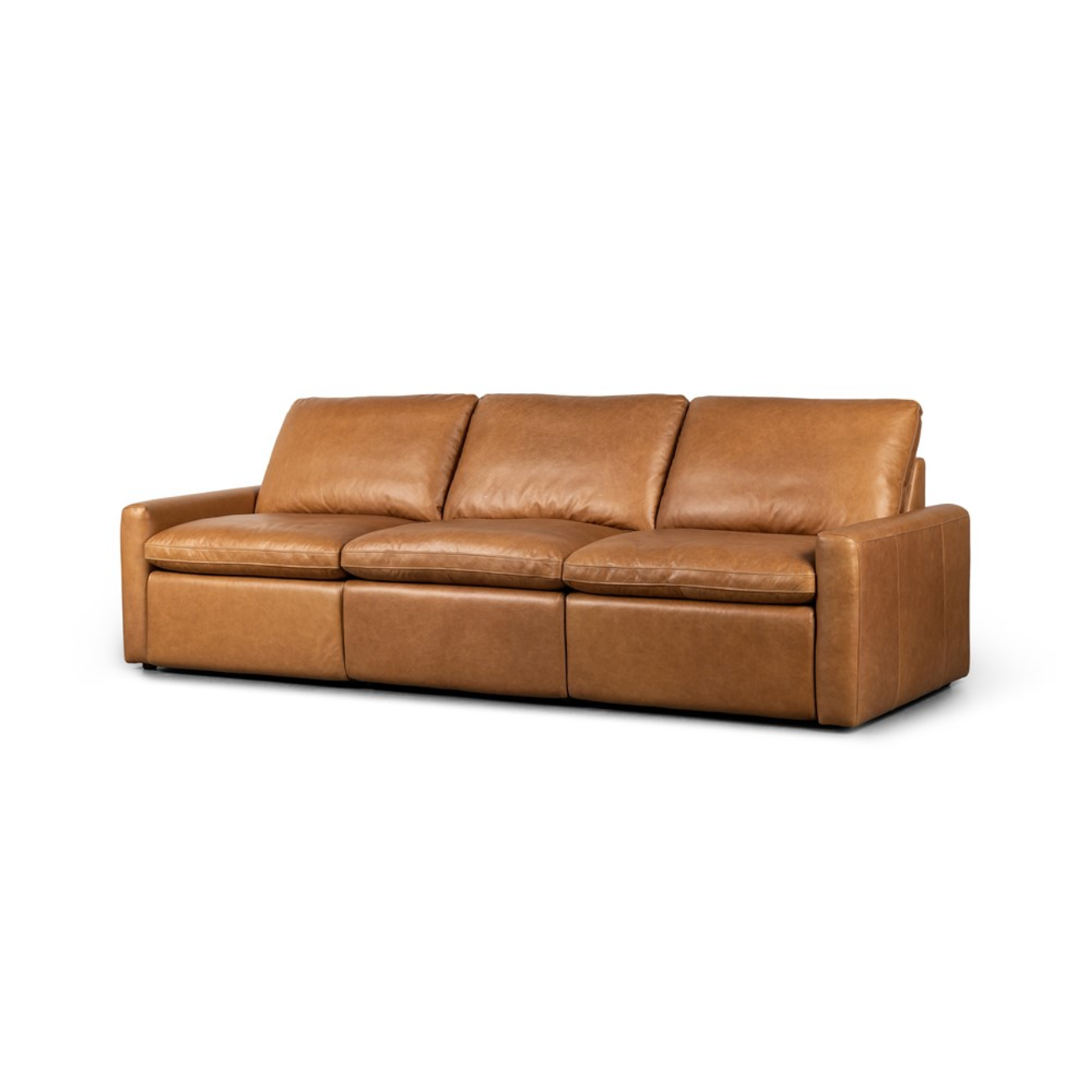 Timothy 111" 3 Cushion Power Reclining Top Grain Leather Sofa - Butterscotch