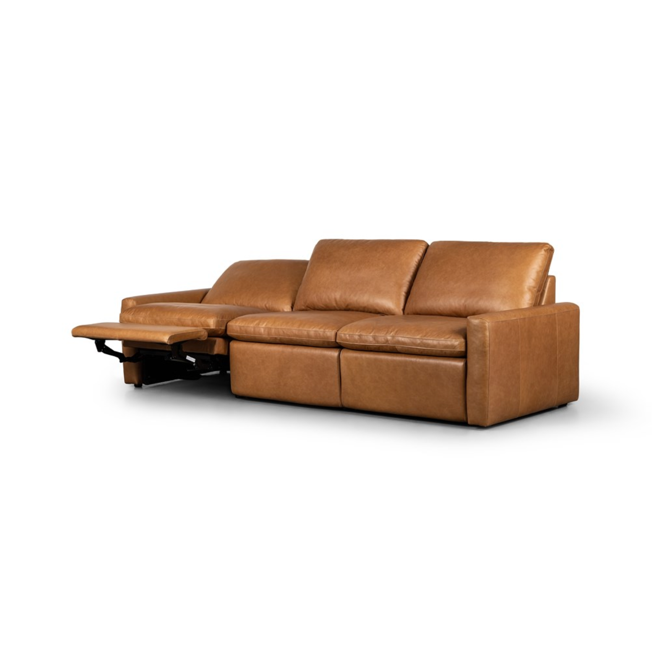 Timothy 111" 3 Cushion Power Reclining Top Grain Leather Sofa - Butterscotch