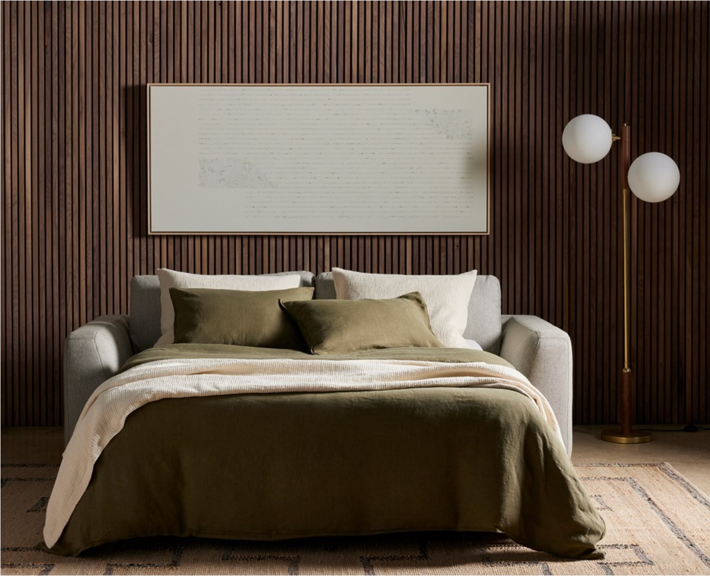 Colten 89" 2 Cushion Sleeper Sofa - Performance Cotton