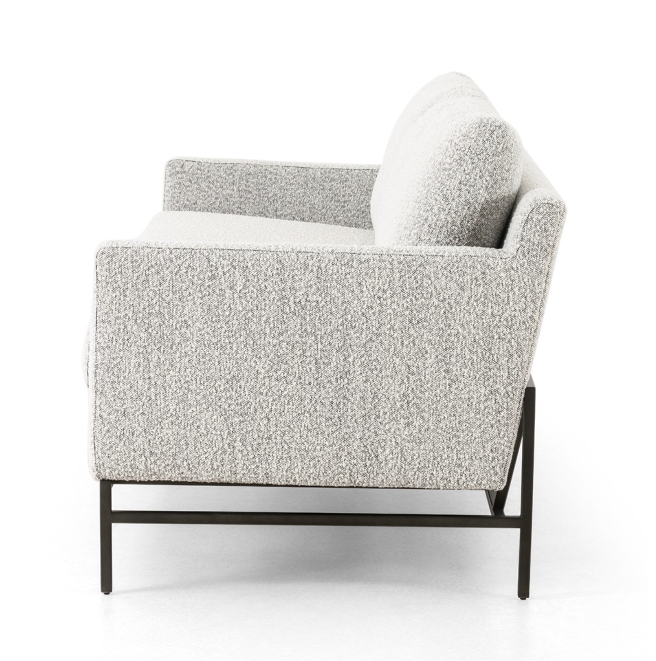 Samantha 74" 2 Cushion Sofa - Iron + Performance Linen