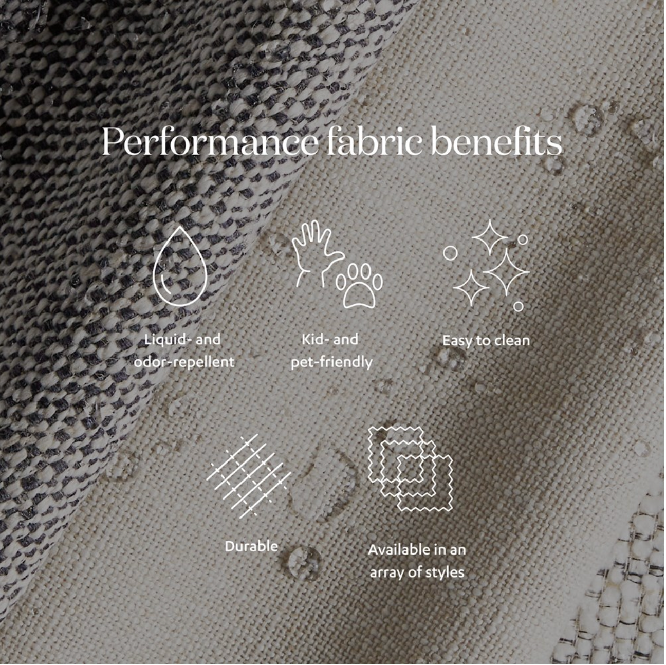 Samantha 74" 2 Cushion Sofa - Iron + Performance Linen