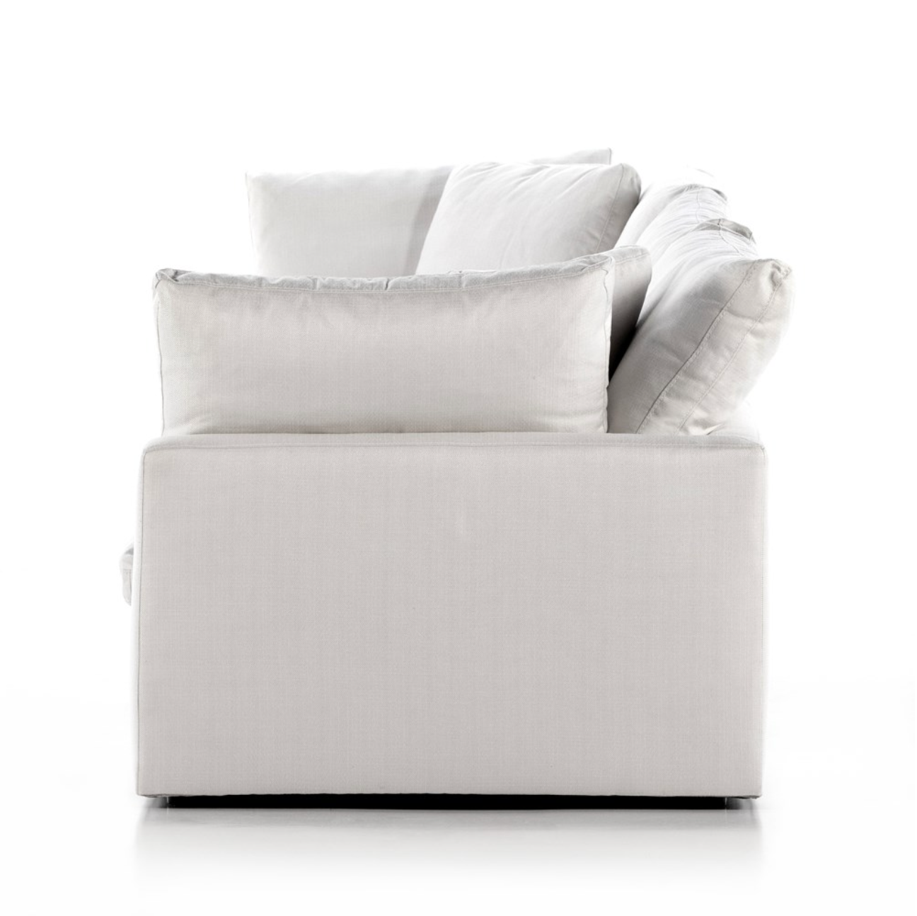 Stanton 125" 3 Cushion Modular Sofa - Performance Ivory