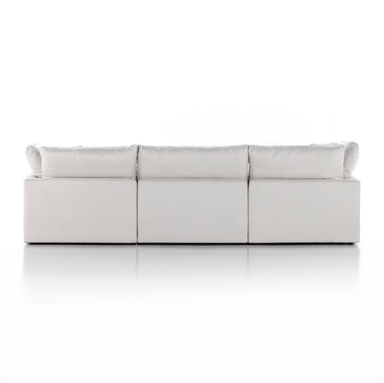 Stanton 125" 3 Cushion Modular Sofa - Performance Ivory