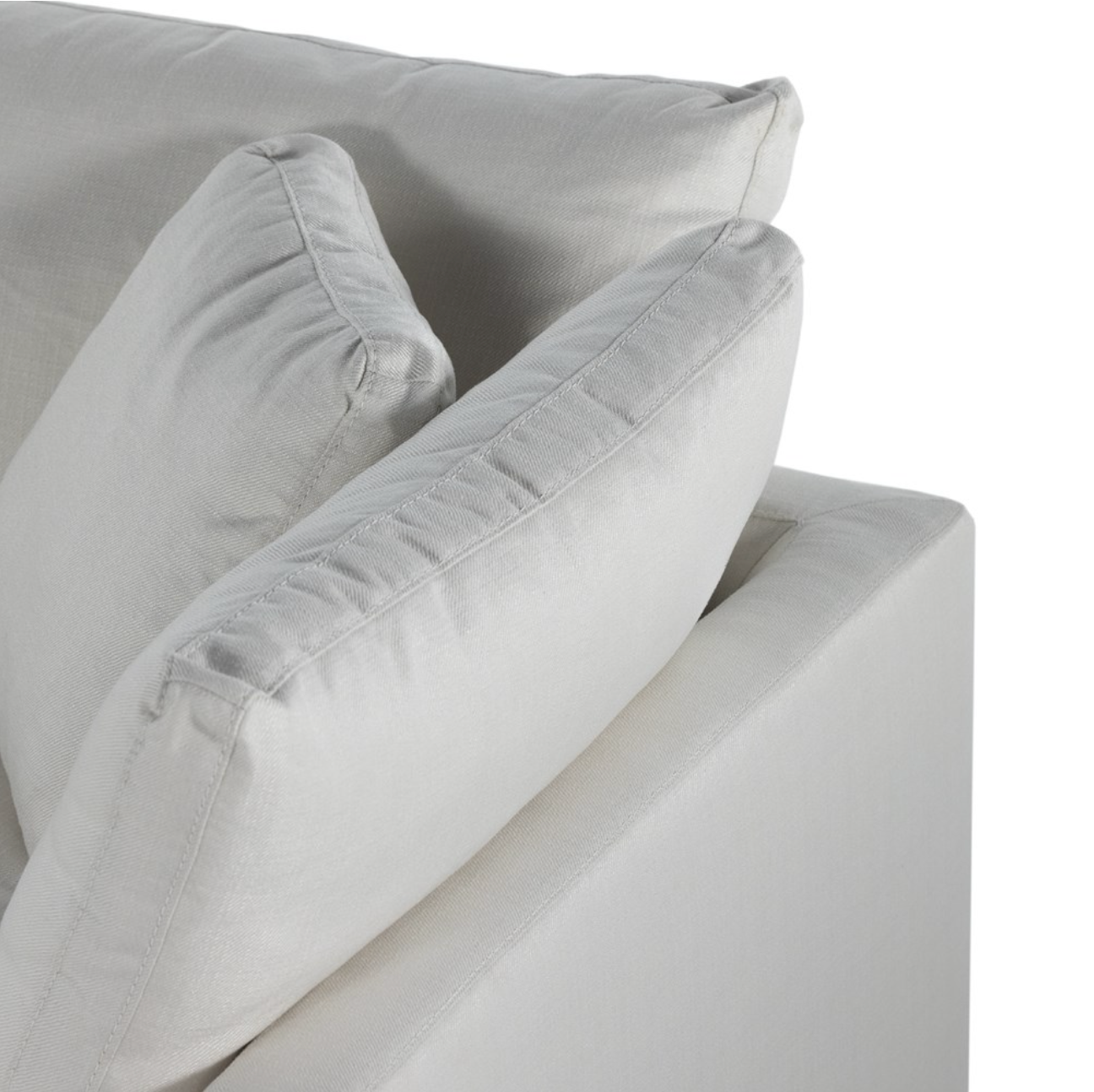 Stanton 125" 3 Cushion Modular Sofa - Performance Ivory