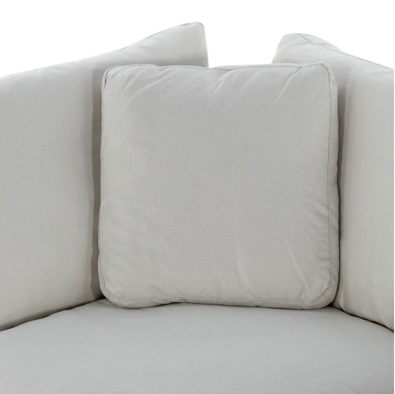 Stanton 125" 3 Cushion Modular Sofa - Performance Ivory