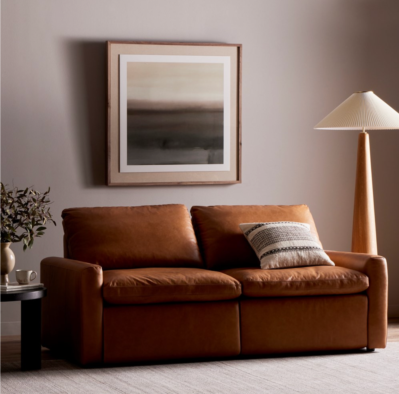 Cartier 78" 2 Cushion Top Grain Leather Power Recliner Sofa - Butterscotch