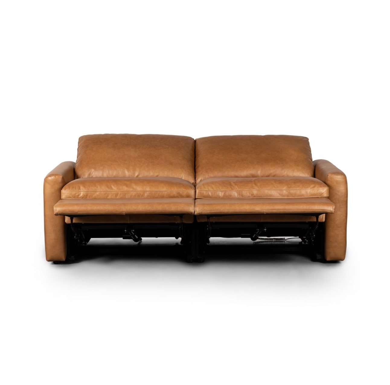 Cartier 78" 2 Cushion Top Grain Leather Power Recliner Sofa - Butterscotch