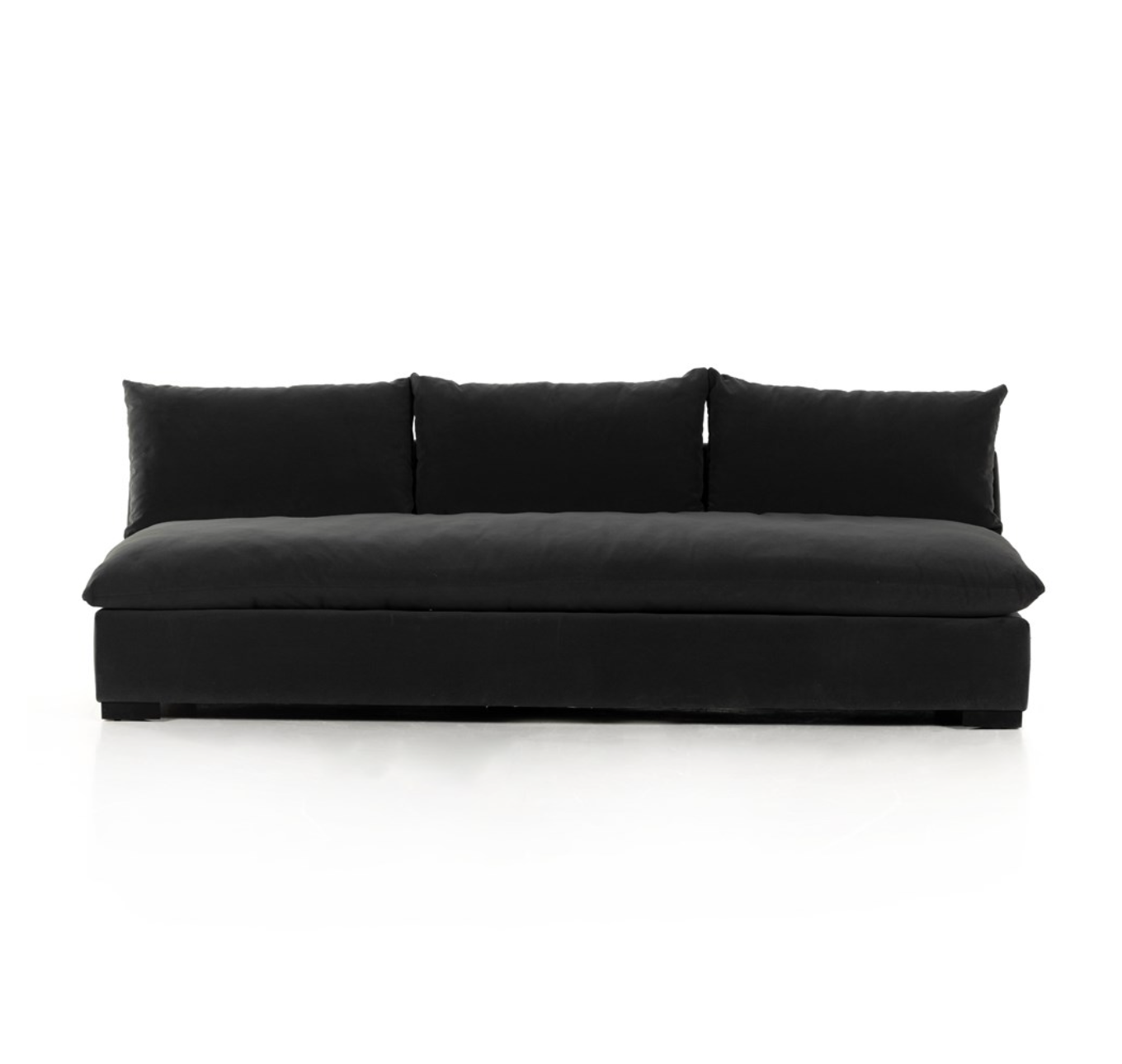 Owen 94 Armless Bench Sofa - Performance + Charcoal