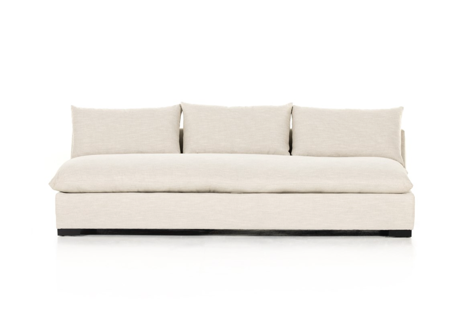Owen 94 Armless Bench Sofa - Performance + Oatmeal