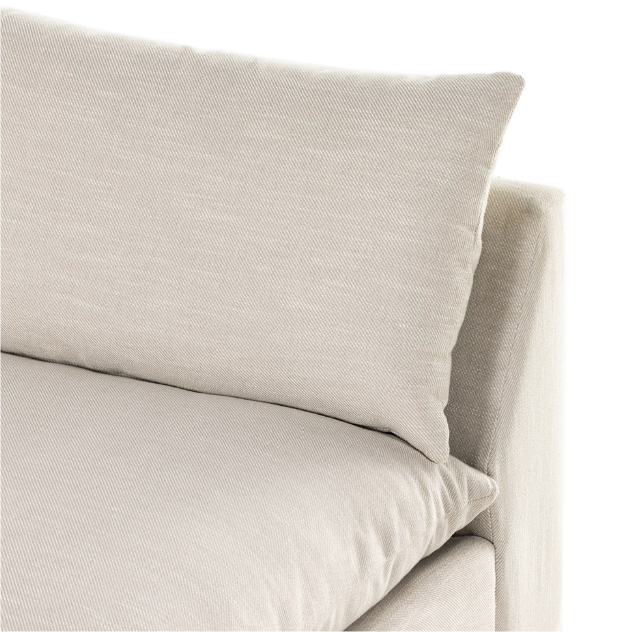 Owen 94 Armless Bench Sofa - Performance + Oatmeal