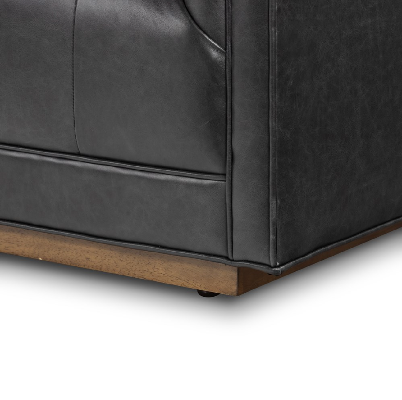 Keelan 90" Top Grain Leather Sofa - Sonoma Black