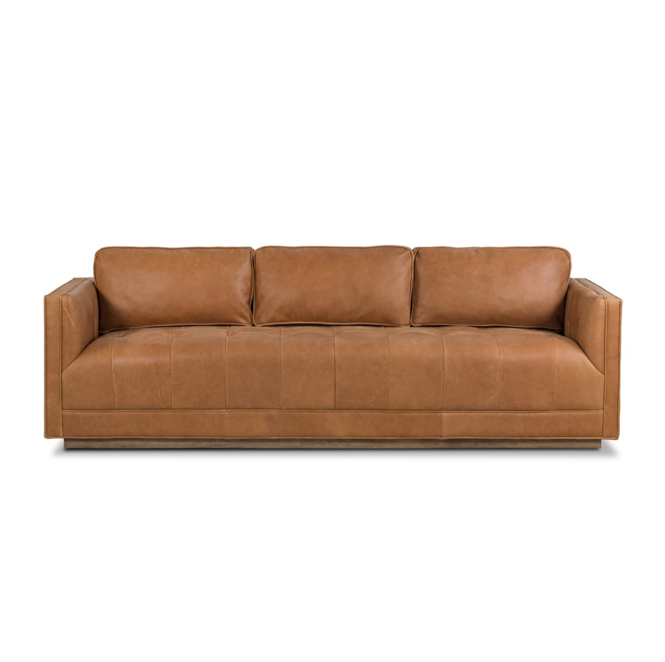 Keelan 90" Top Grain Leather Sofa - Cognac