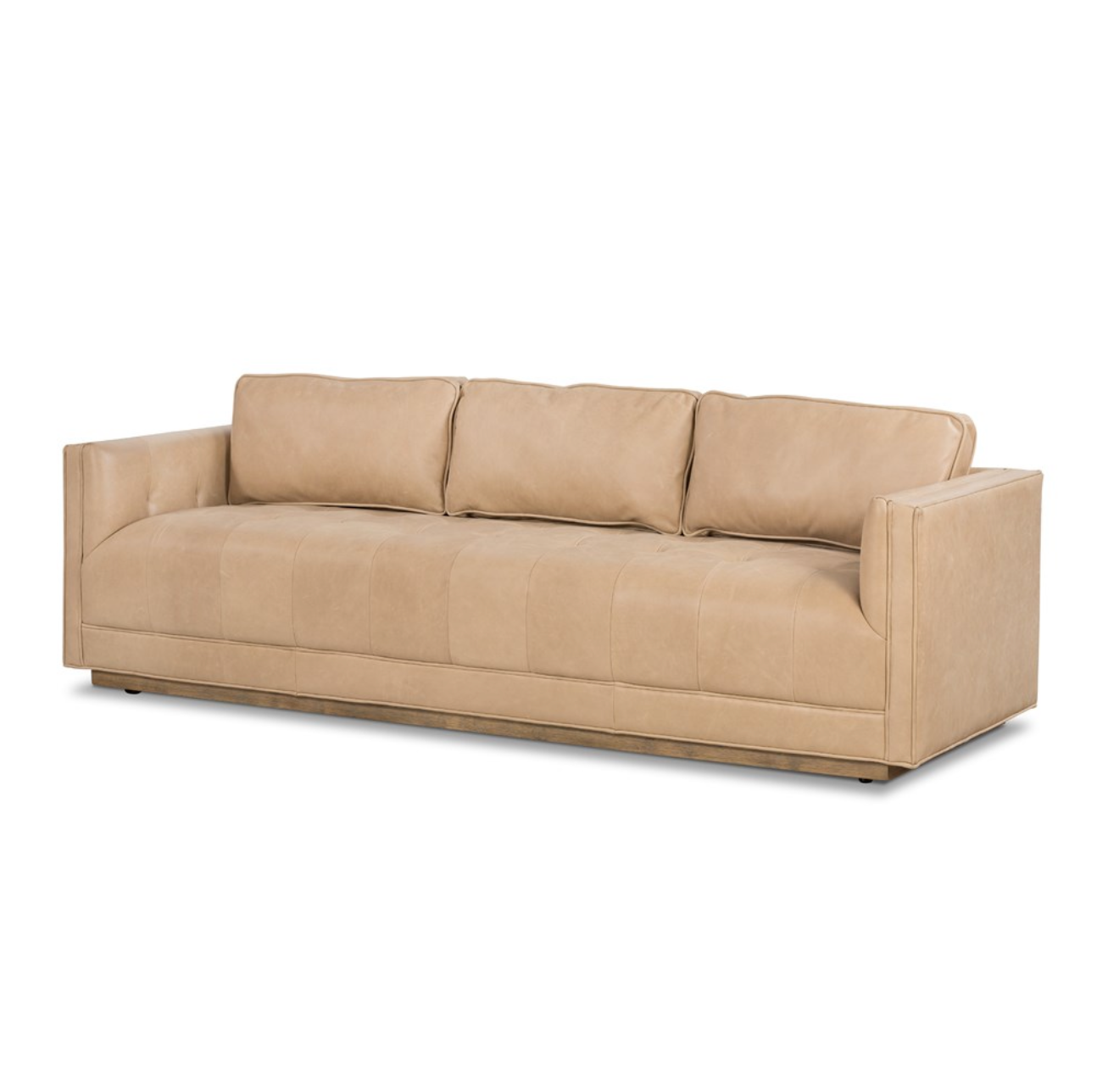 Keelan 90" Top Grain Leather Sofa - Palermo Nude