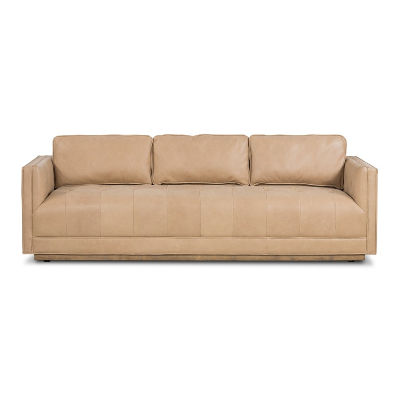 Keelan 90" Top Grain Leather Sofa - Palermo Nude