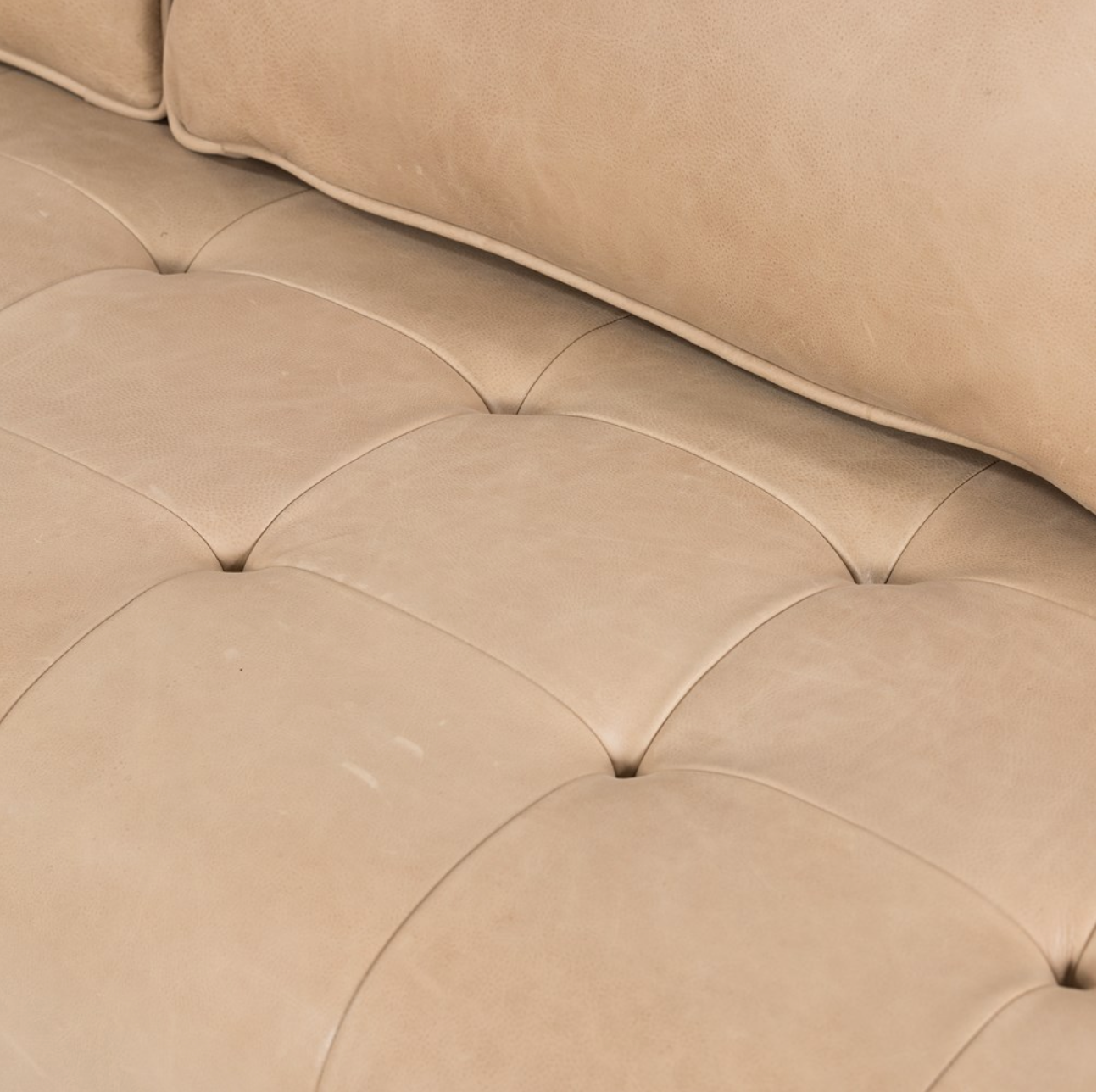 Keelan 90" Top Grain Leather Sofa - Palermo Nude