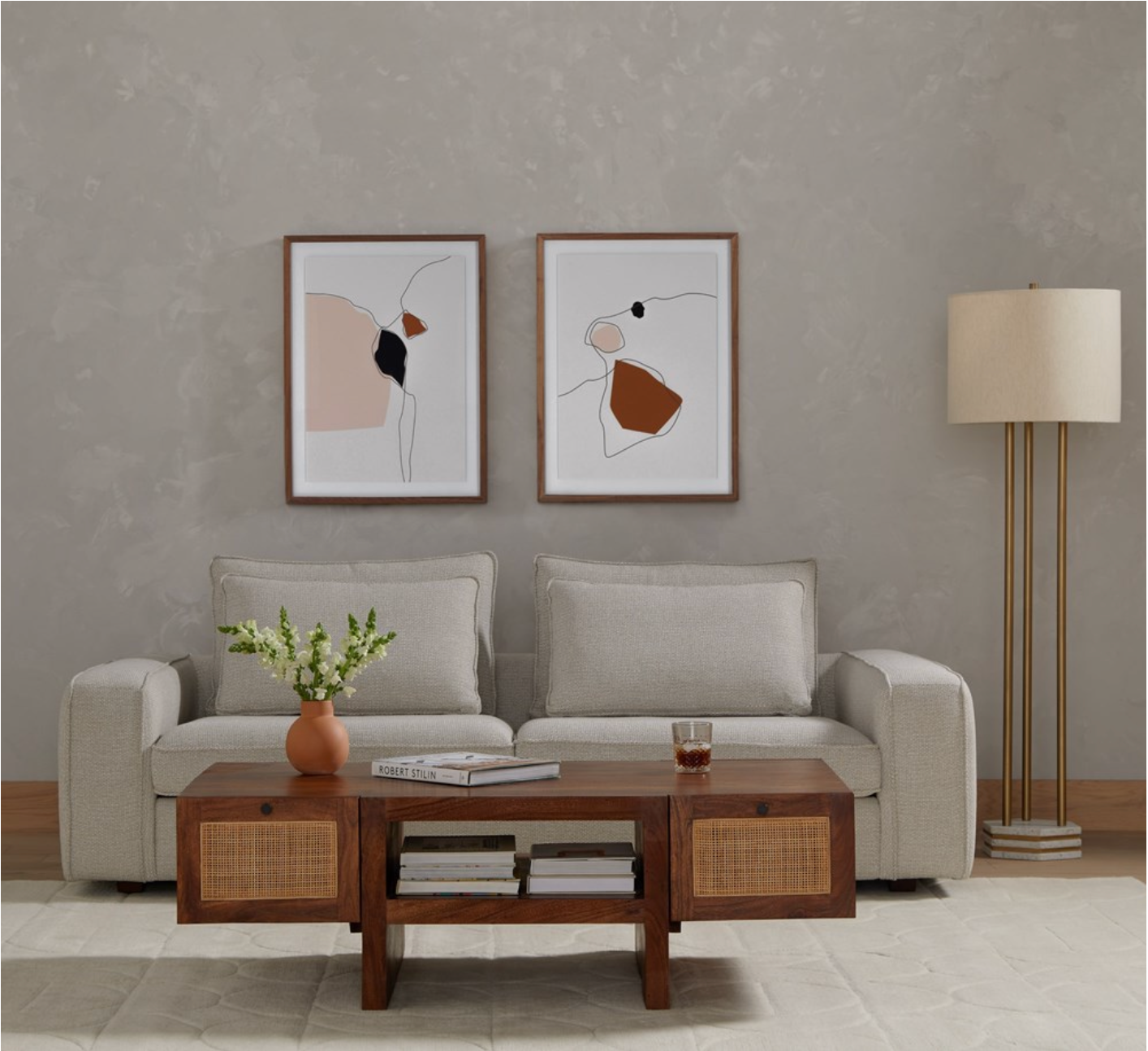 Parker 92" 2 Cushion Sofa - Performance Pearl