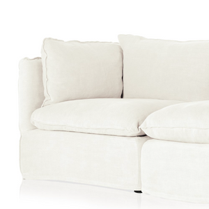 Andres 69" 2 Cushion Slipcover Sofa - Snow