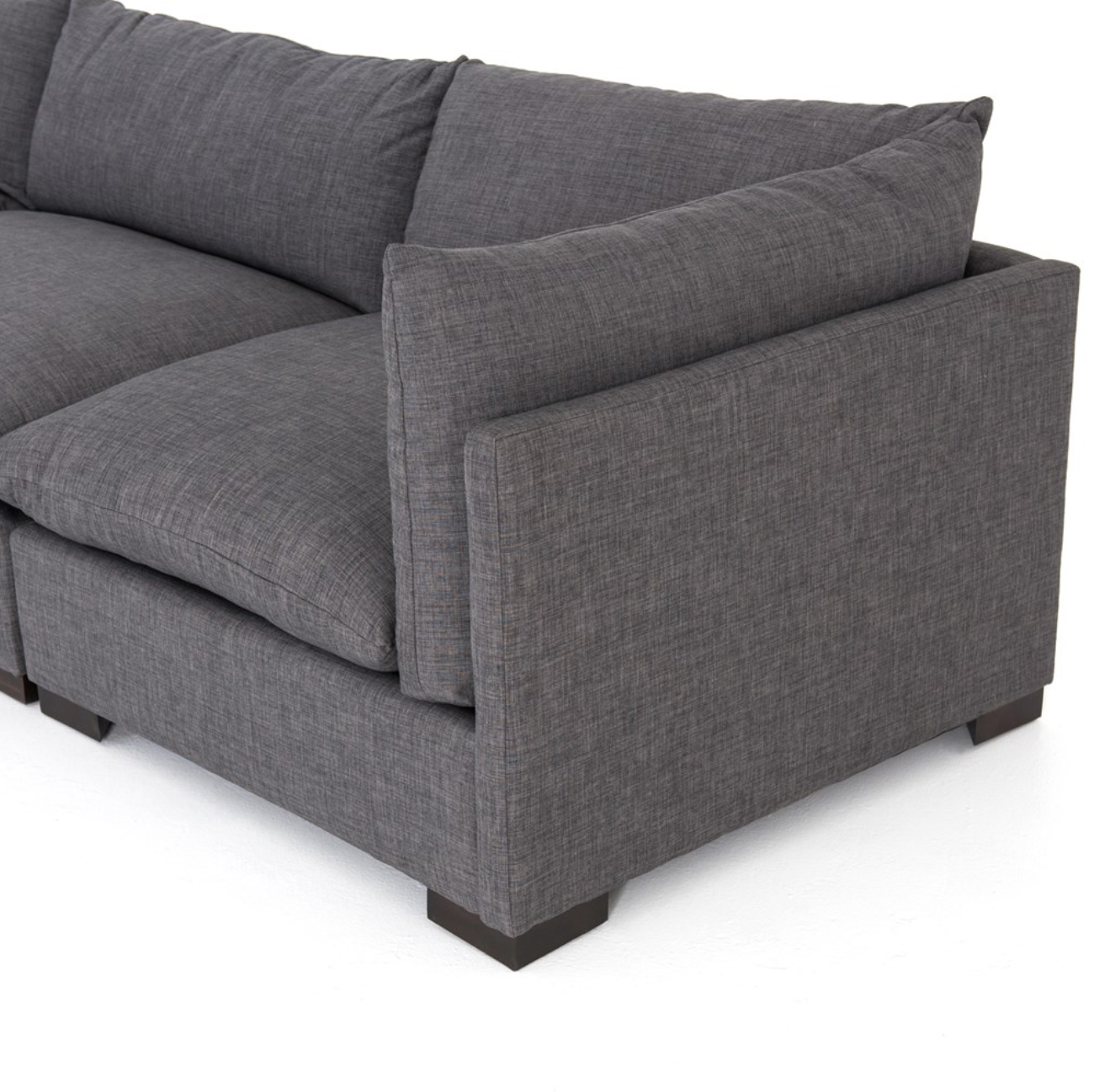 Elia 117" 3 Cushion Modular Sofa - Performance Charcoal