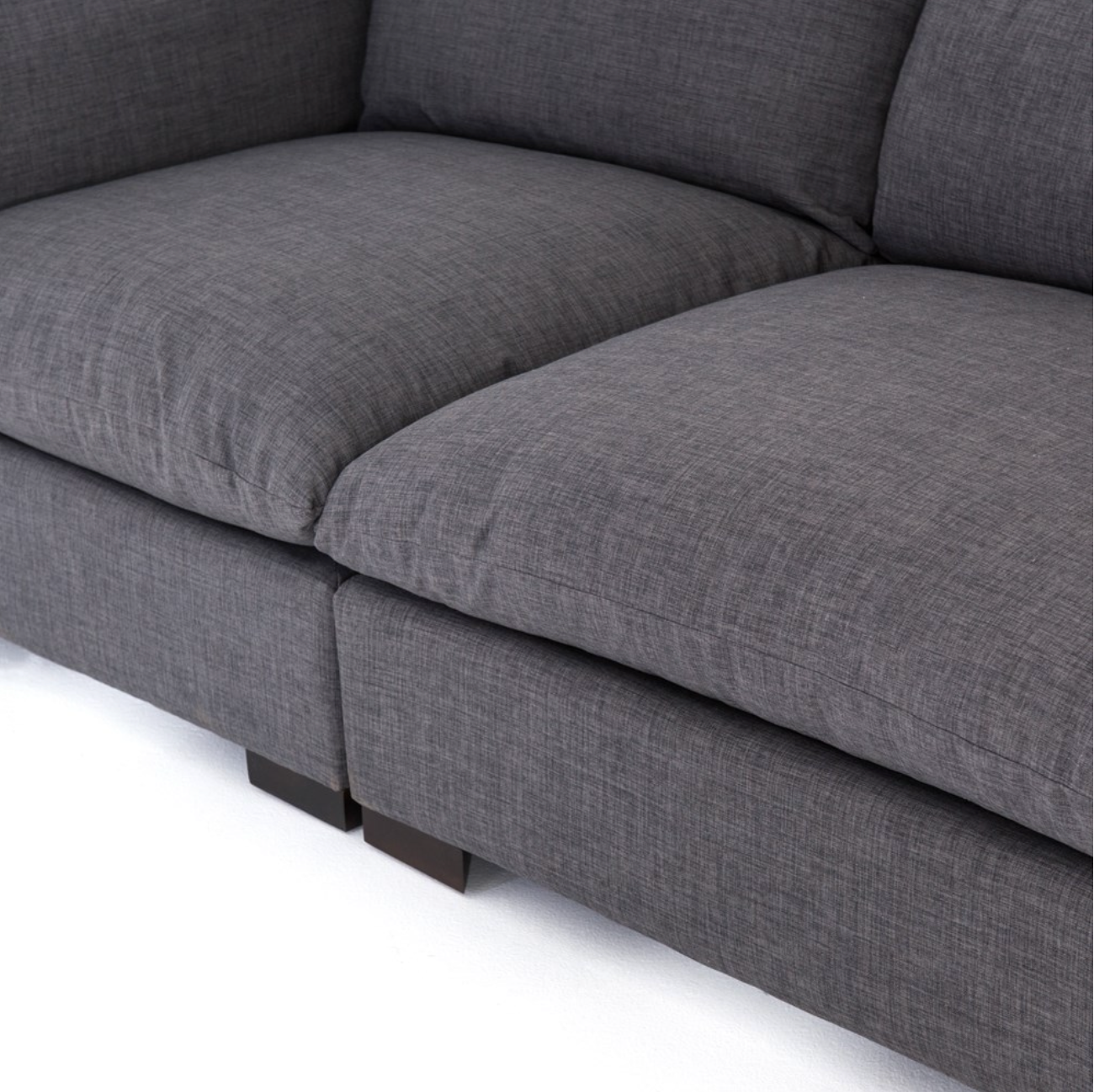 Auriella 117" 3 Cushion Modular Sectional - Performance Charcoal