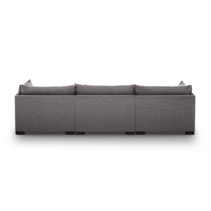 Auriella 117" 3 Cushion Modular Sectional - Silver