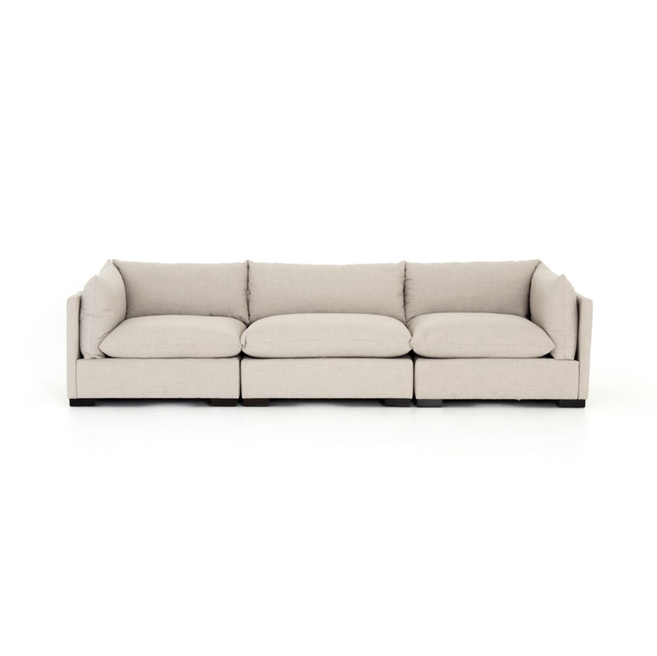 Elia 117" 3 Cushion Modular Sofa - Performance Moon