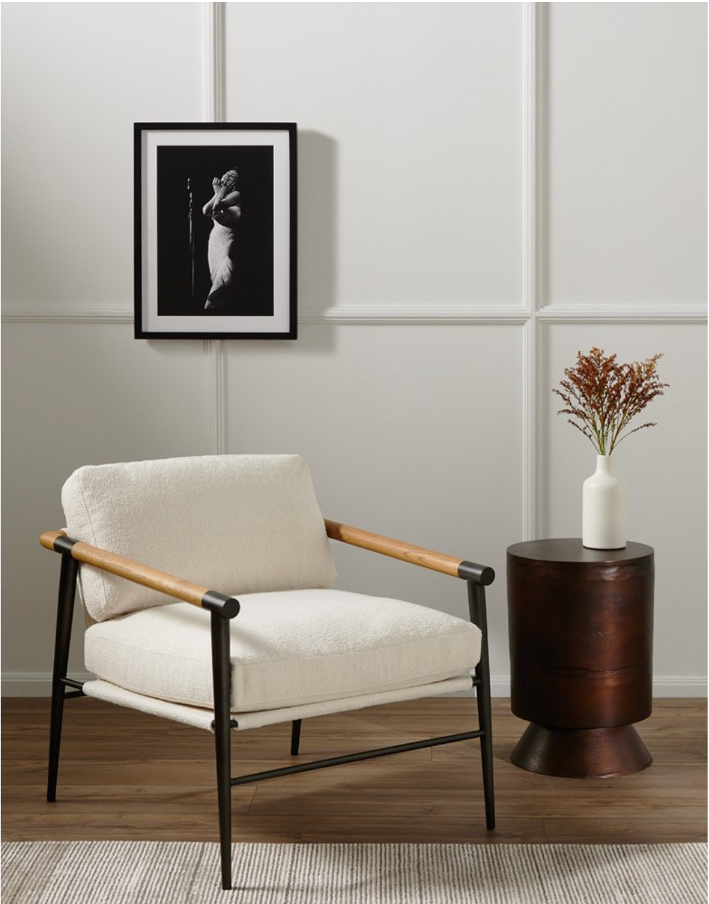 Raymond 28" Occasional Chair - Performance Cloud + Metal