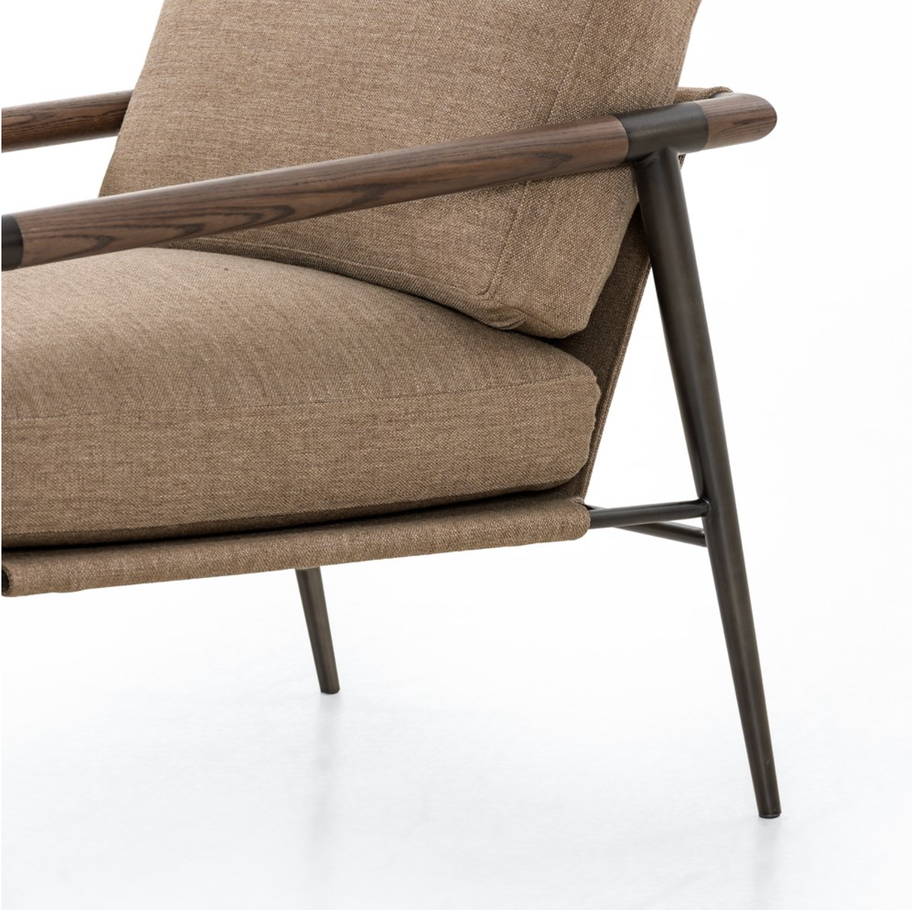 Raymond 28" Occasional Chair - Performance Fawn + Metal