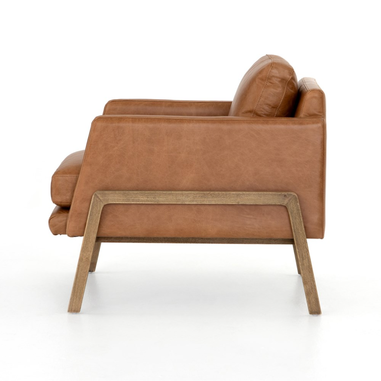 Achilles 30" Top Grain Leather Occasional Chair - Butterscotch