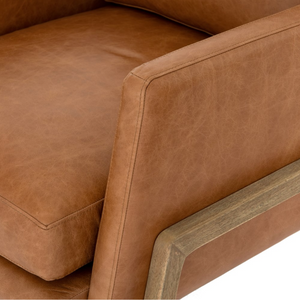 Achilles 30" Top Grain Leather Occasional Chair - Butterscotch