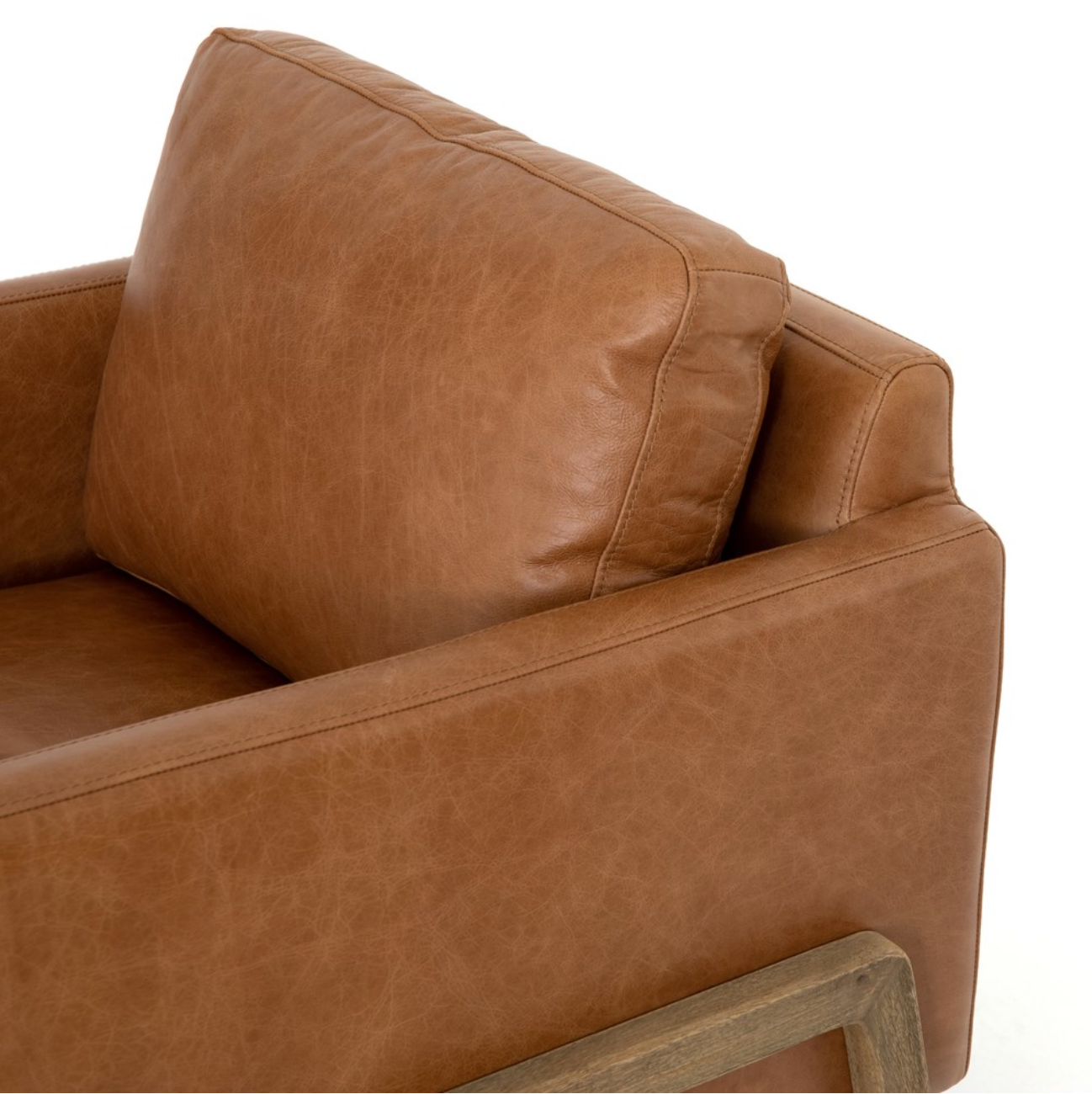 Achilles 30" Top Grain Leather Occasional Chair - Butterscotch