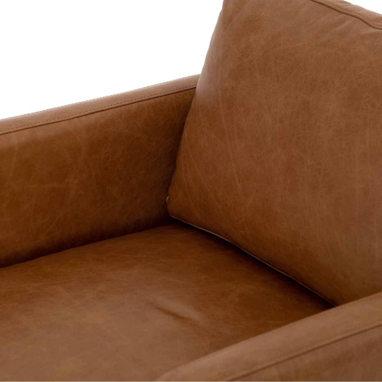 Achilles 30" Top Grain Leather Occasional Chair - Butterscotch