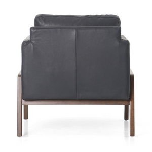 Achilles 30" Top Grain Leather Occasional Chair -  Naples Black