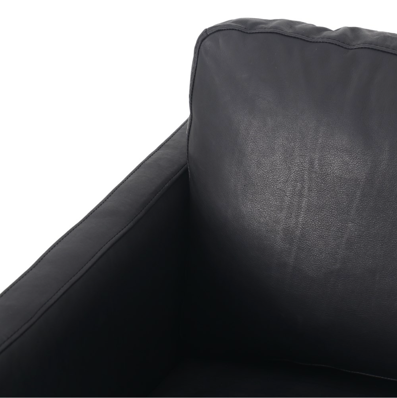Achilles 30" Top Grain Leather Occasional Chair - Naples Black