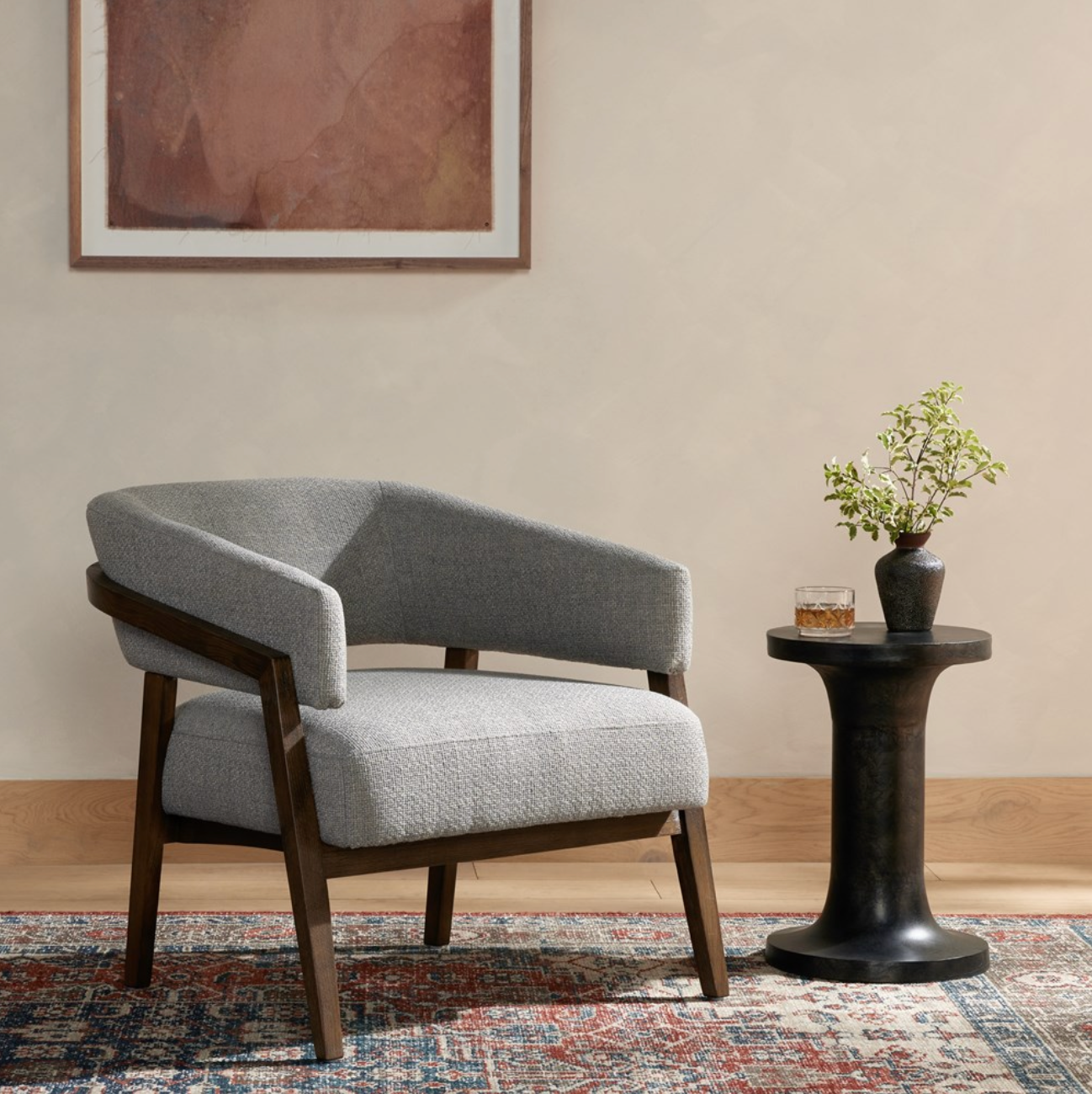 Dasha 29" Accent Chair - Performance Silver