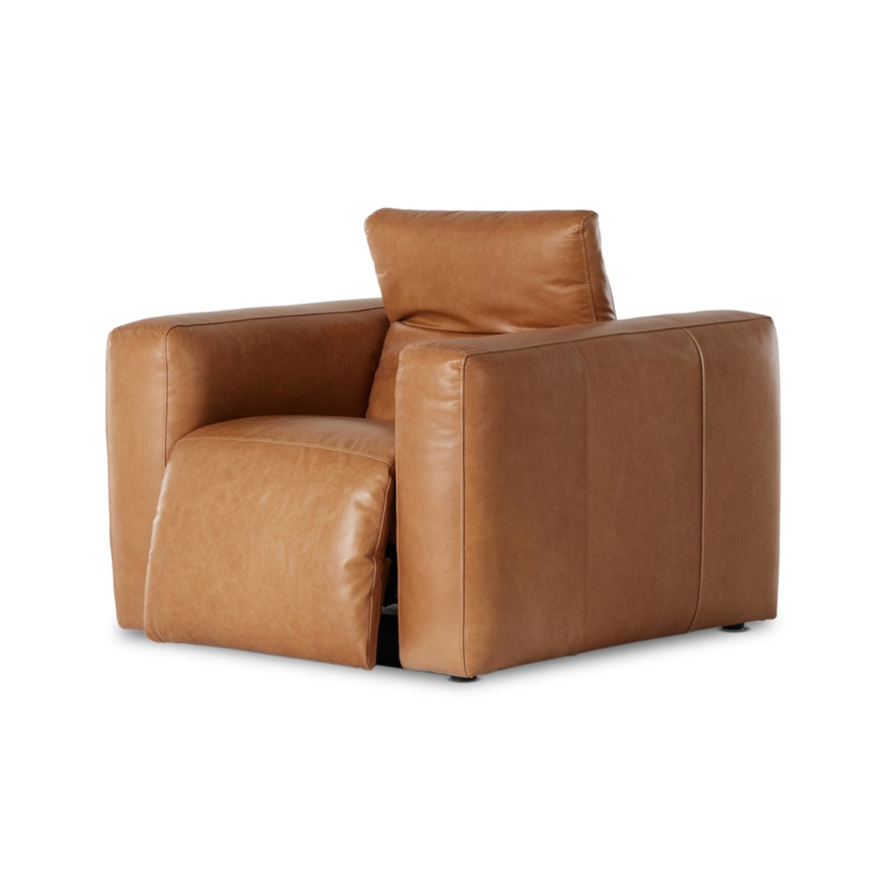Rhea 45" Top Grain Leather Power Recliner - Butterscotch