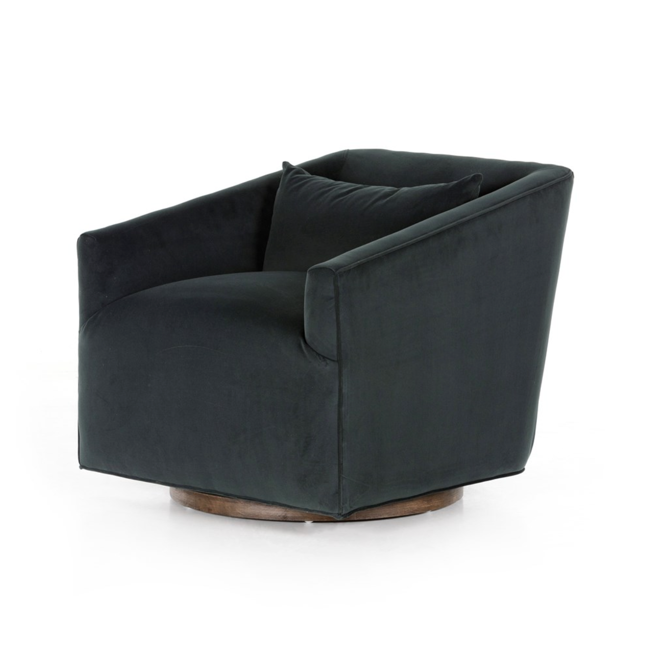 Yianni 31" Swivel Chair - Velvet Smoke