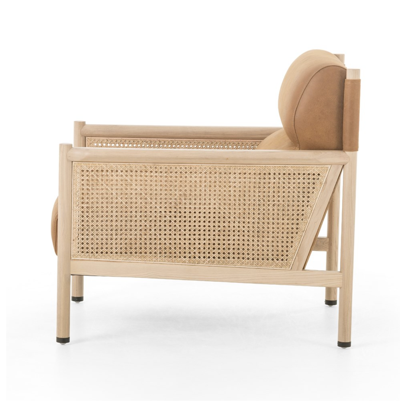 Kimberlie 29" Top Grain Leather Occasional Chair - Cognac