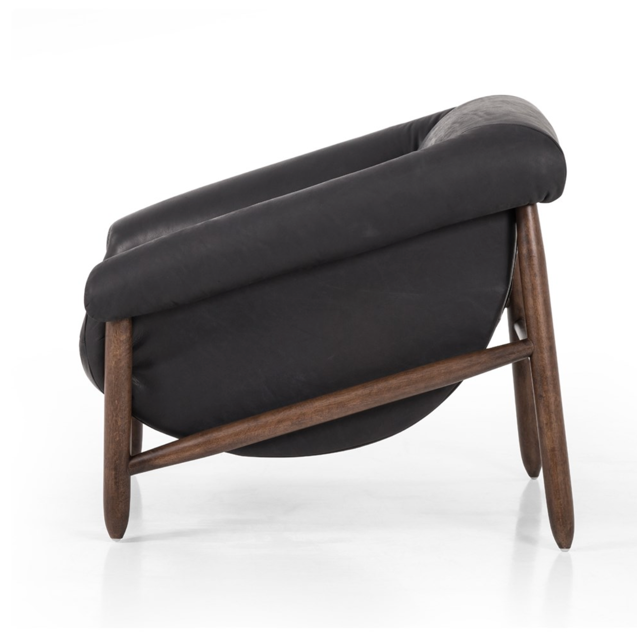 Remy 32" Top Grain Leather Occasional Chair - Heirloom Black