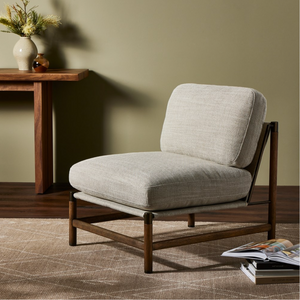 Diane 28" Armless Occasional Chair - Performance Taupe
