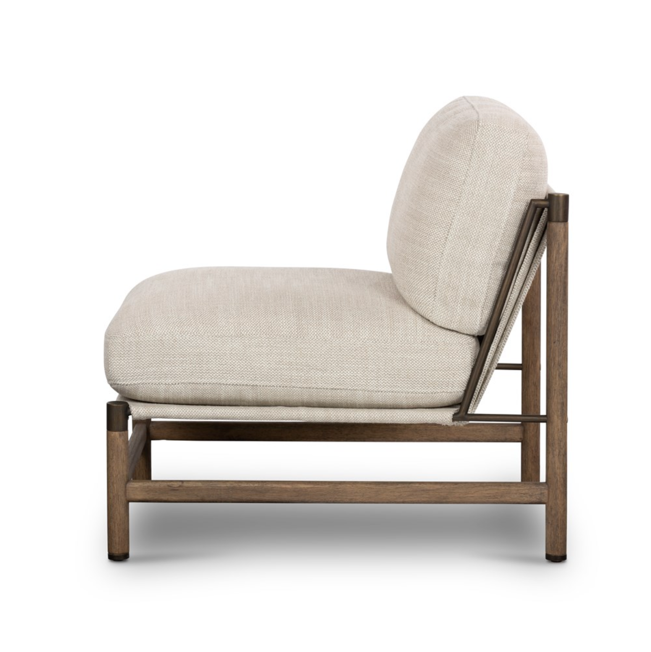 Diane 28" Armless Occasional Chair - Performance Taupe