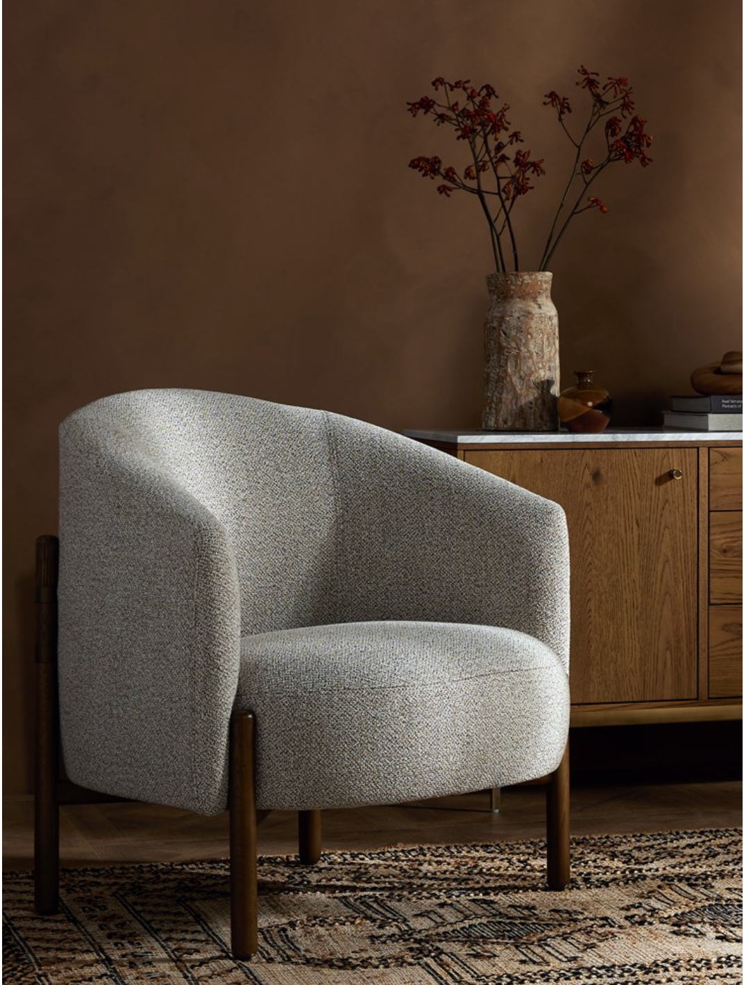 Eleyana 33" Occasional Chair - Performance Stone