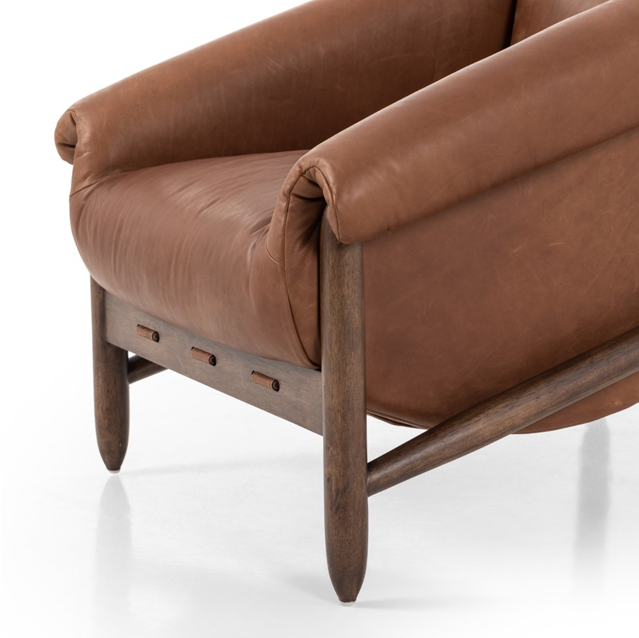 Remy 32" Top Grain Leather Occasional Chair - Heirloom Sienna