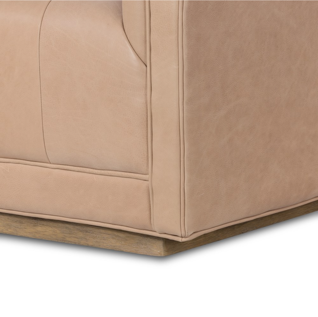 Regina 32" Top Grain Leather Swivel Chair - Palermo Nude