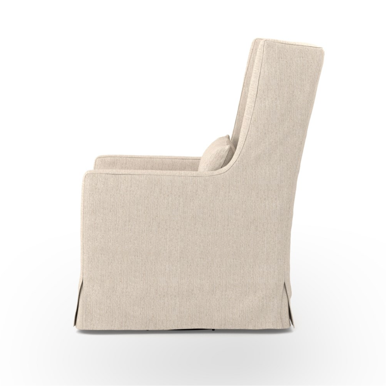 Corinne 28" Wingback Swivel Chair - Light Linen