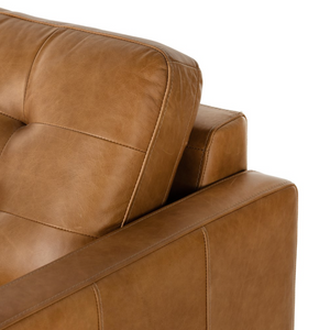 Amanda 32" Tufted Top Grain Leather Occasional Chair -  Butterscotch