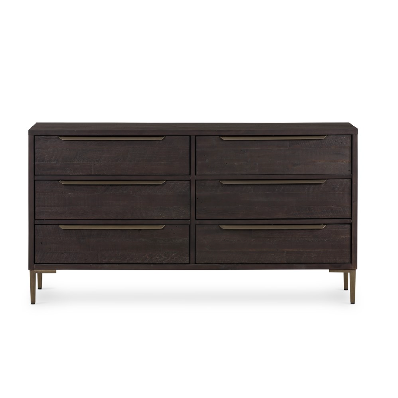 Willow 58" 6 Drawer Dresser - Dark Carbon