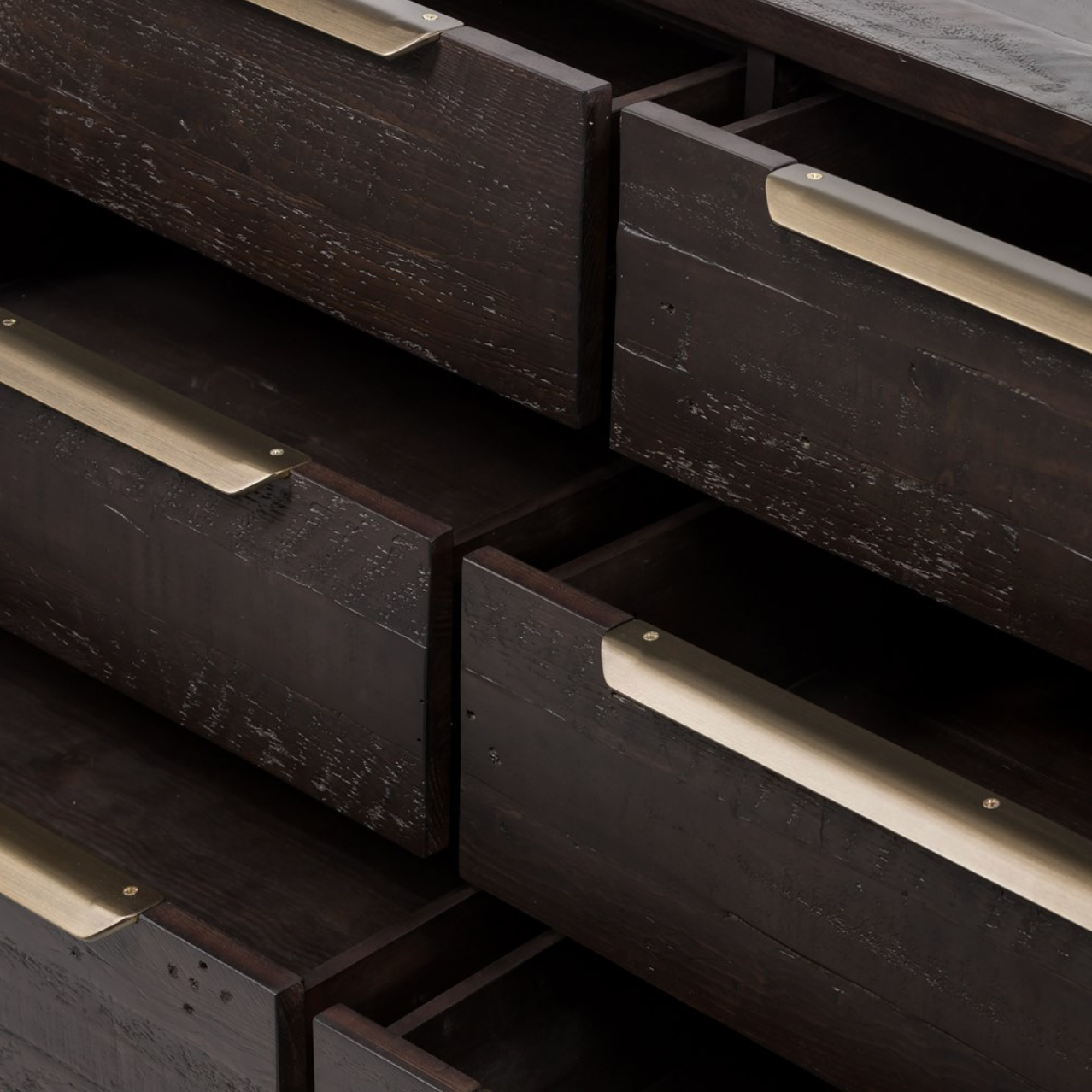 Willow 58" 6 Drawer Dresser - Dark Carbon