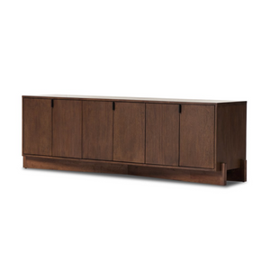 Valor 81" Media Console Table - Chestnut Parawood