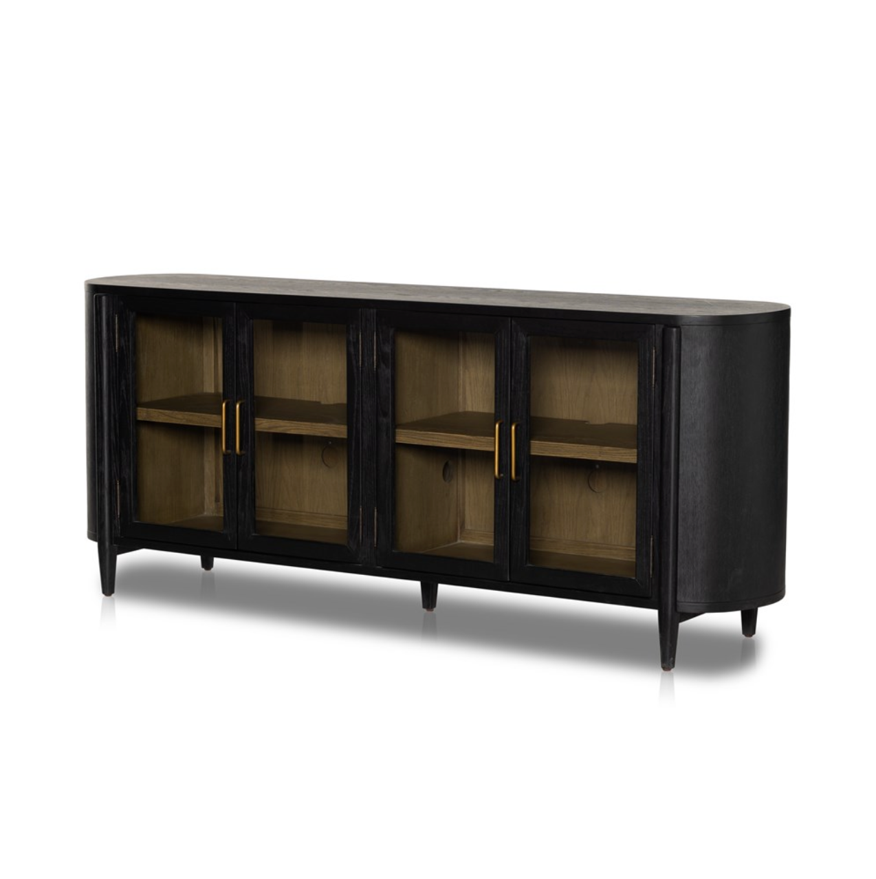 Karina 82" 4 Door Sideboard - Drifted Matte Black