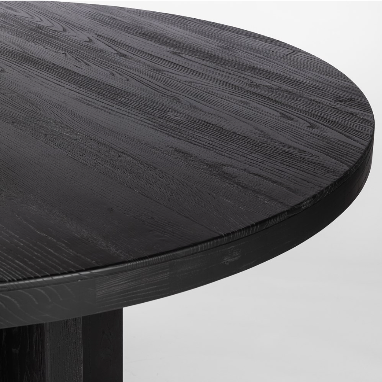 Halston 60" Round Reclaimed Elm Dining Table - Ebony